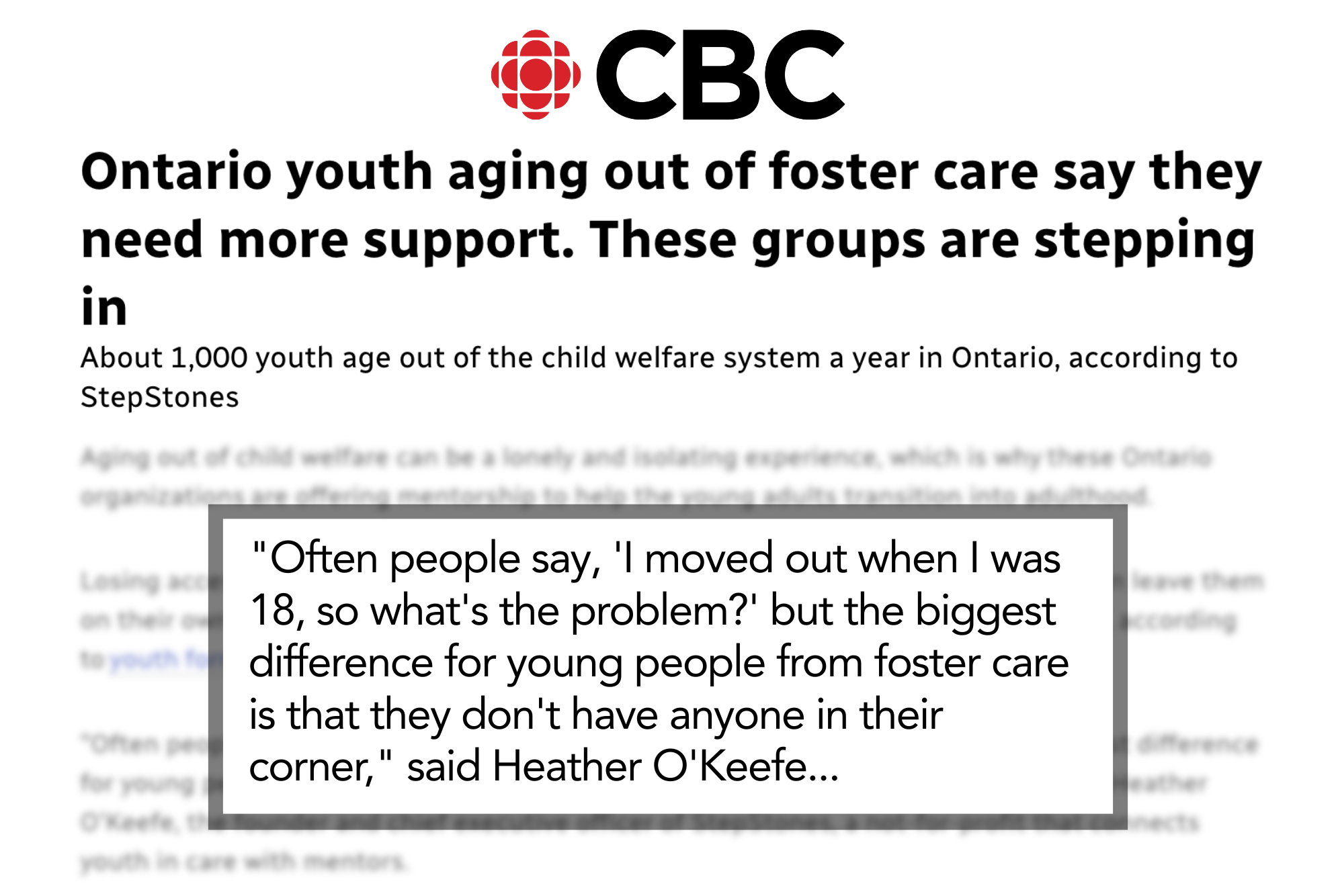 StepStones featured on CBC News